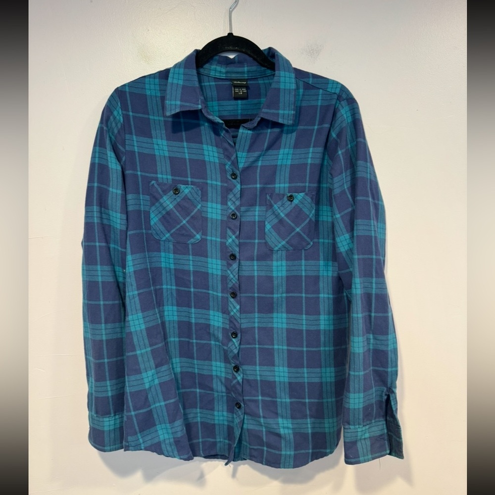 Blue Plaid Ohana‎ means family Lilo and Stitch disney button down shirt